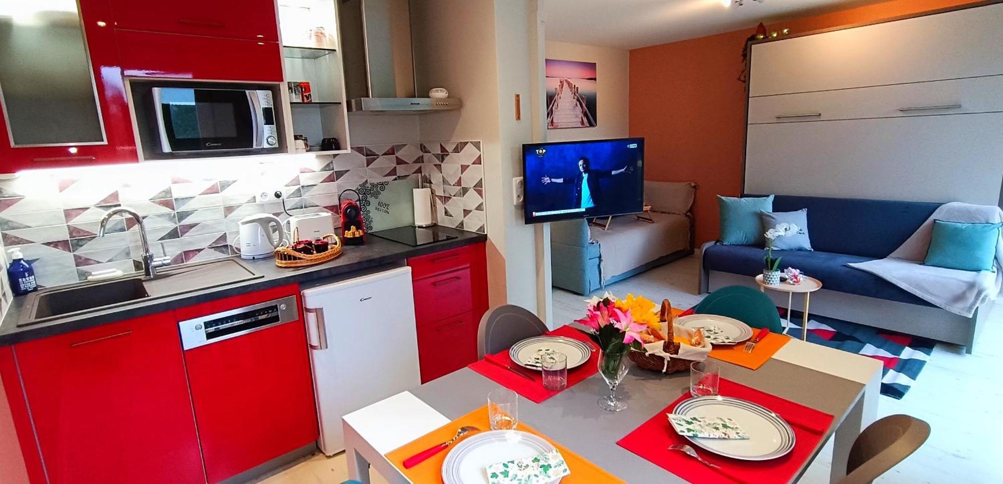 Studio Proche Plage - Parking Gratuit Et Prive - Terrasse Et Petit Jardin Cloture Курсел-сюр-Мер Екстериор снимка
